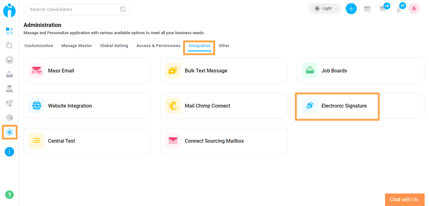 Integrate Electronic Signature Eversign